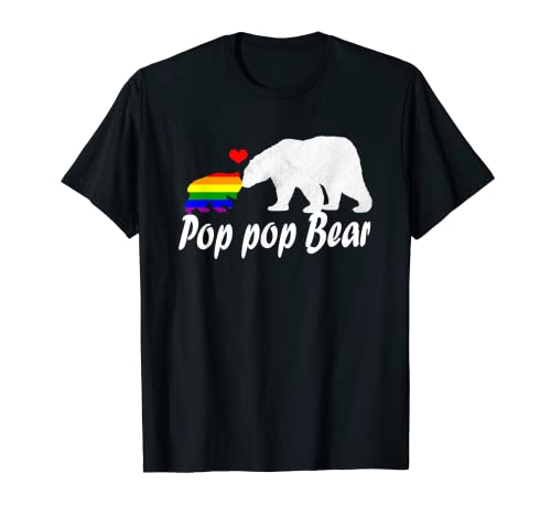 Hombres LGBT Pop Pop Bear Orgullo Gay Igualdad Derechos Arco Iris Camiseta