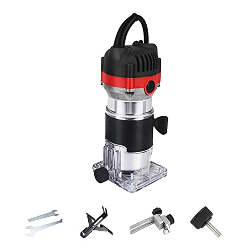 Kit Combinado de Herramientas de enrutador de Madera de 800w y 30000rpm, máquinas eléctricas de carpintería, Herramientas de Corte Manual de carpintería eléctrica con Cortador de fresado (Color : Set