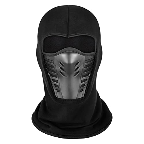 MOLIWEN Pasamontañas Moto Ski Deporte Impermeable Cuello Protector, Balaclava Polar, Sotocasco Máscara para Ciclismo para Hombre y Mujer (Negro)