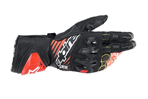 Alpinestars GP Tech V2 Youth Gloves (XL, Black/Bright Red Fluo)