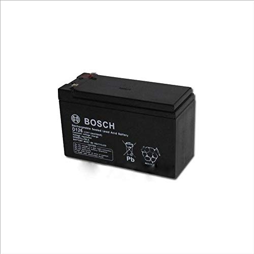 Bosch D126 12V, 7Ah Plomo-ácido 7mAh 12V batería recargable - Batería/Pila recargable (7Ah, 7 mAh, Sealed Lead Acid (VRLA), 12 V, Negro)