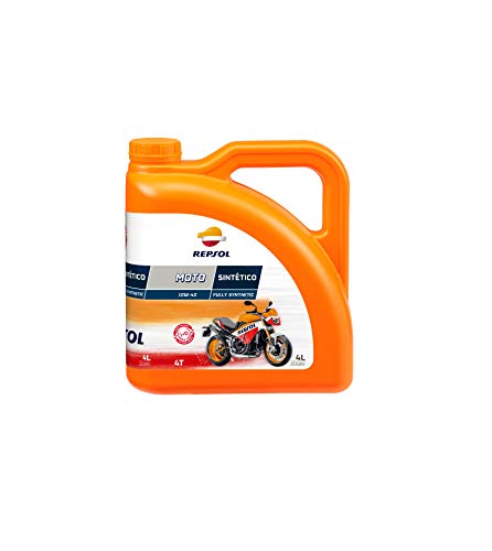 REPSOL Moto Sintetico 4T 10W-40 Aceite De Motor Para Moto, 4l