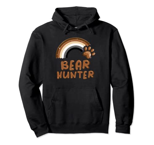 Bear Hunter - Oso Gay Orgullo Arco Iris Sudadera con Capucha