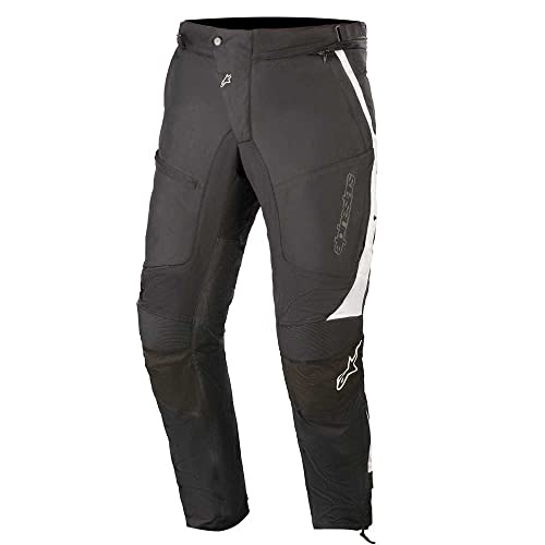 Alpinestars Alpinestar Pantalones de Tela de Moto, Blanco y Negro, L para Hombre