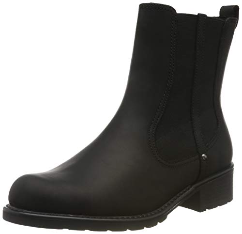 Clarks Orinoco Hot Botas Estilo Motero Mujer, Negro (Black Nubuck Black Nubuck), 37 EU