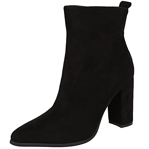 Botas de tacón de Gamuza Negro Vices 37 EU