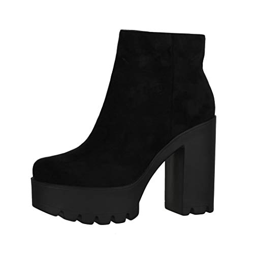 Elara Botines Chelsea para Mujer Chunkyrayan Negro HQ115 Black-41