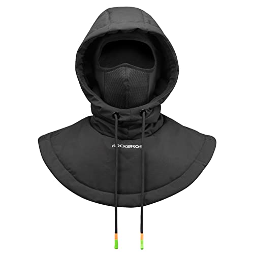 ROCKBROS Balaclava Pasamontañas de Esquí Snowboard de Invierno Térmico Cálido Anti Viento para Hombres Mujeres Ciclismo Bicicleta Moto Negro