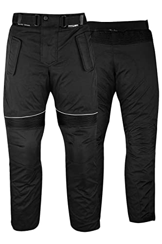 German Wear GW350T - Pantalones de Moto, Negro, 52