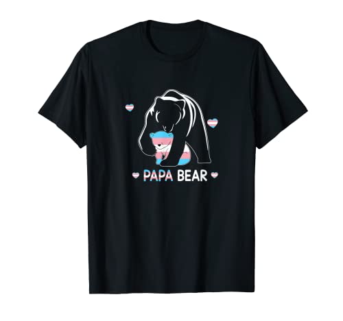 Transgénero LGBT Papa Bear Orgullo Igualdad Arco Iris Camiseta