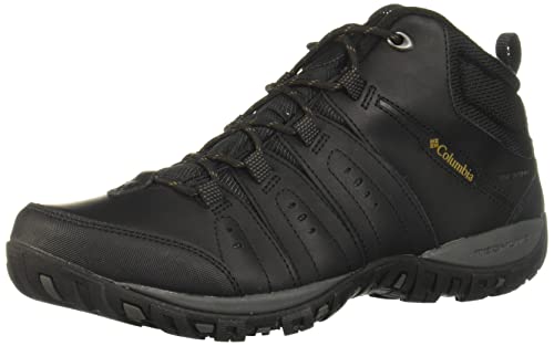 Columbia Woodburn Ii Chukka Wp Omni-Heat, Botas de Senderismo para Hombre, Negro (Black/Goldenrod), 45 EU