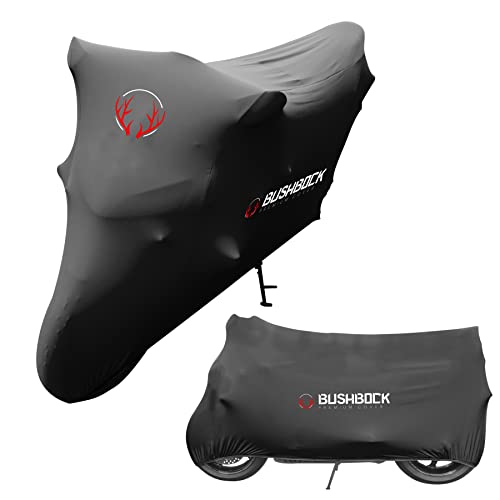 BUSHBOCK® - Funda protectora para interior de motocicleta, elástica, transpirable, de terciopelo elástico (XL-XXL, negro)