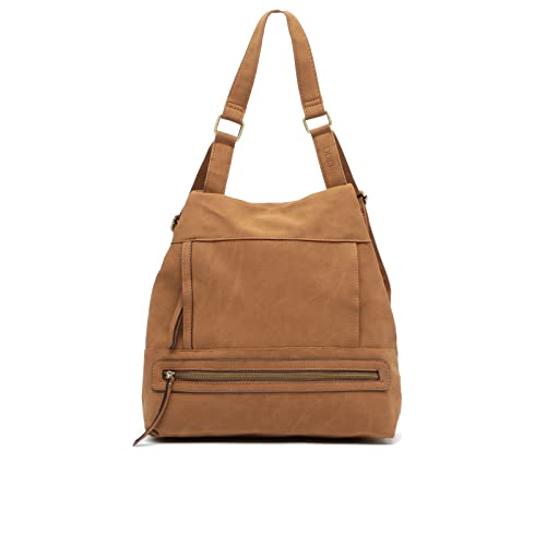 MISAKO KURTY-1 MOCHILA - Mochila Antirrobo de Mujer - 28X30X11 CM - Camel