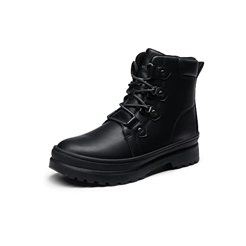 Bruno Marc Botas de Invierno Nieve para Hombre con Forro Cálido Impermeable Zapatos de Invierno Botas Cortas de Trabajo Senderismo Negro SBSB223M-E Talla 48 (EUR)