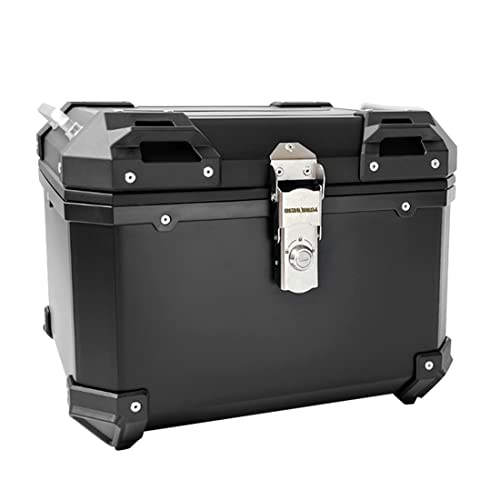 Baúl Moto Trail, 35L Maletero De Moto Caja De Motocicleta con Cerradura De Seguridad. Baul para Moto 39x31x28.5cm (Color : Negro)