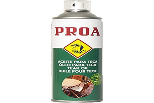 Aceite para Teca SPRAY. Transparente. 400 ML. Protección y nutrición para la madera. Renueva tus muebles de jardín. PROA.