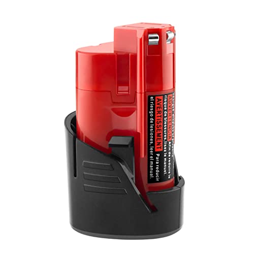 EICHXO 12V 3,0Ah M12 Batería de Repuesto para Milwaukee M12 M12B2 M12B3 48-11-2401 48-11-2402 48-11-2420 48-11-2430 48-11-2440 48-11-2460 48-11-2411 48-11-2412