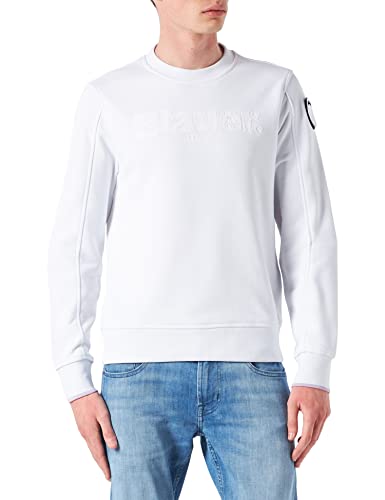 Blauer Felpa Girocollo Sudadera, 100 Blanco Óptico, 54 para Hombre