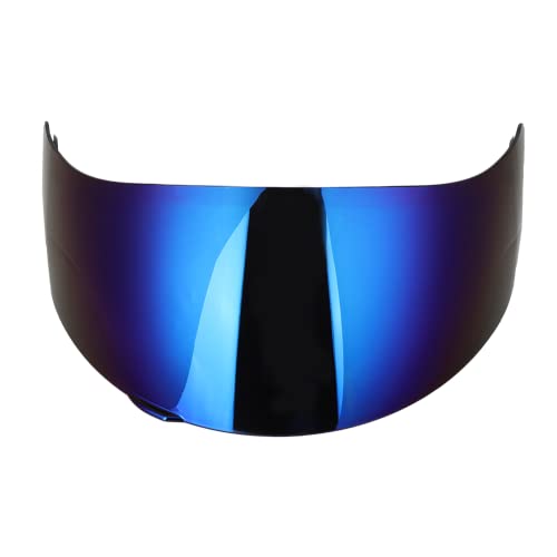 Jopwkuin Visera de Lente de Motocicleta, Visera de Lente de Casco Protección UV Alta Dureza para Reparar Reemplazo para AGV K3SV K5(Azul)