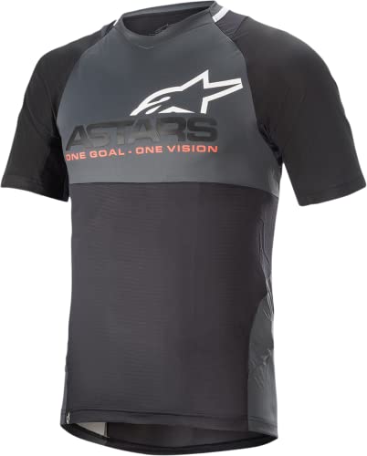 Alpinestars Drop 8.0 Jersey de Manga Corta Ropa, Negro/Coral, XL Unisex Adulto