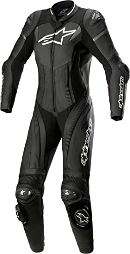 Alpinestars Stella GP Plus Traje de cuero para motocicleta de 1 pieza para damas (Black/White,50)