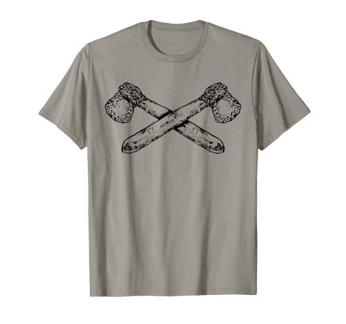 Vintage Crossed Ax Hatchets Hipster Graphic Camiseta