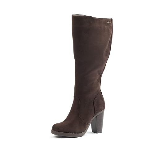 GABYLOU - Botas de pantorrilla ancha XL para mujer - Modelo Kamilla, Marrón Oscuro Mf, 41 EU Large