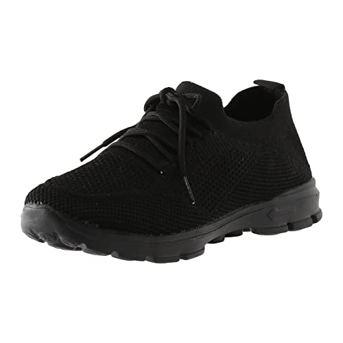 Zapatillas de deporte de moda para mujer, zapatos casuales para mujer, color gris, zapatos de caminar para mujer, zapatos fáciles compatibles con moto y mujer vintage, Le Noir, 37 EU