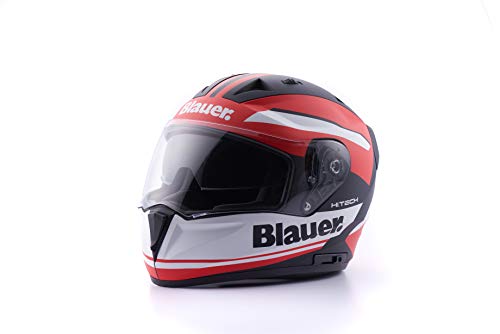 Blauer - Casco Snaper gráfico de color negro XL BLACK MATT/RED/WHITE