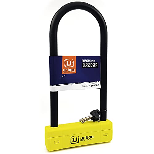 Urban Security UR120310 Candado Antirrobo U Alta Seguridad homologado Sra, Doble Cierre ø18, 120x310, Made in EU