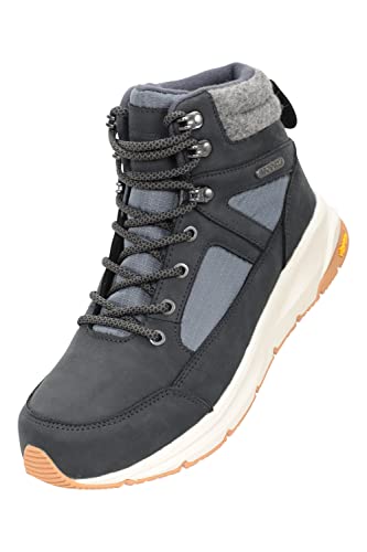 Mountain Warehouse Extreme Ashford Botas Impermeables Vibram para Mujer - Superior de Cuero, IsoDry, Duradera - Ideal para otoño, Invierno y Caminar Azul Marino Talla Zapatos Mujer 38 EU