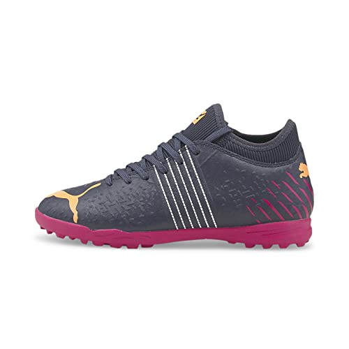 PUMA Unisexo Regular Turf Training Botas de fútbol Juveniles Future 4.2 TT 37.5 Parisian Night Neon Citrus Festival Fuchsia Blue Orange Pink