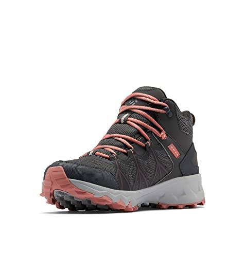 Columbia Peakfreak 2 Mid Outdry Waterproof Botas Montaña De Senderismo Y Trekking impermeables para Mujer, Gris (Dark Grey x Dark Coral), 43 EU