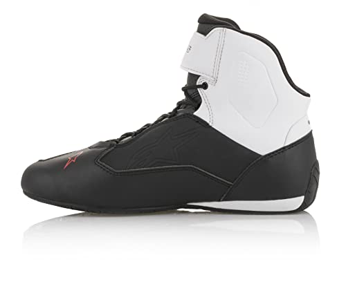 Alpinestars Faster 3, Tech 7 Botas (Talla 44) Unisex Adulto, Negro Blanco, EU