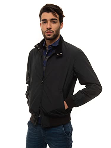 Barbour Chaqueta Bomber negra de poliamida para hombre Negro M