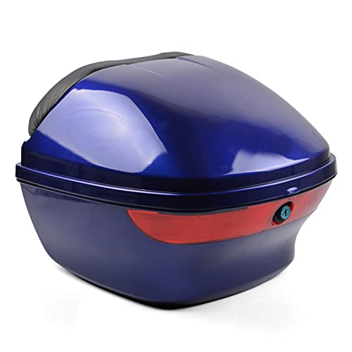 ASDQWER Universal Baúl De Moto Scooter,Baul Top Case para Moto,Baúl De Moto, ​La Capacidad del Tronco De La Cola, La Capacidad De 25 Lt, Puede Almacenar 1 Casco,Azul