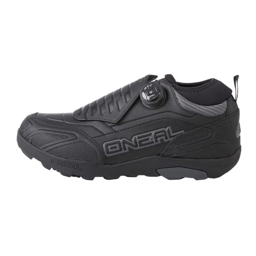 O'Neal | Zapatos de Ciclismo | Mountainbike MTB DH FR Downhill Freeride | Impermeables, Transpirables, de rápida liberación para un Ajuste Loam WP SPD Shoe Unisex | Adult | Negro | Size 43