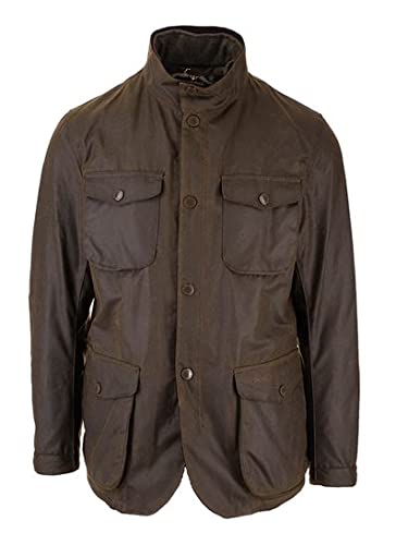 Barbour Chaqueta Ogston Wax para hombre, Oliva., XL