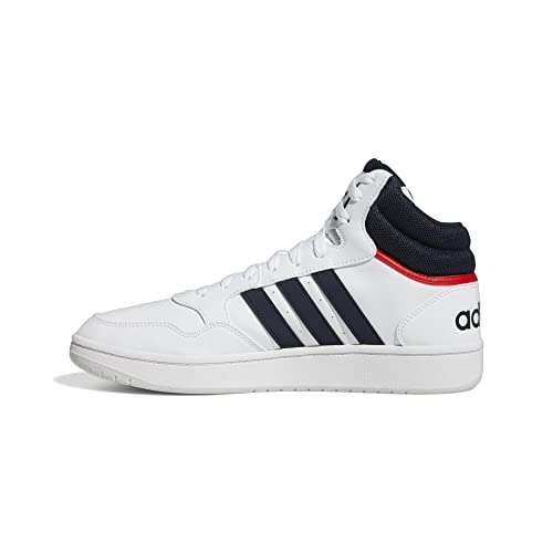 adidas Hoops 3.0 Mid, Zapatillas para Hombre, Ftwbla Tinley Rojint, 40 2/3 EU