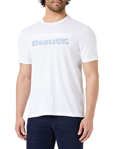 Blauer T-Shirt Manica Corta Camiseta, 100 Blanco Óptico, 50 Hombres