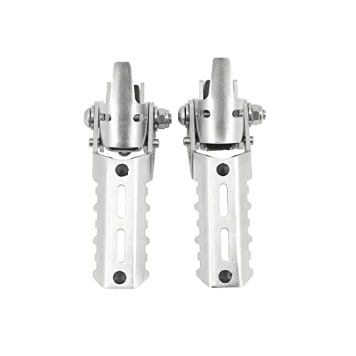 Estribos para motocicleta, estriberas delanteras para motocicleta, reposapiés plegables, abrazaderas de 22-25mm para BMW R1250GS R 1200 GS adv adventure LC HP GSA 2013-2022 (Plata)