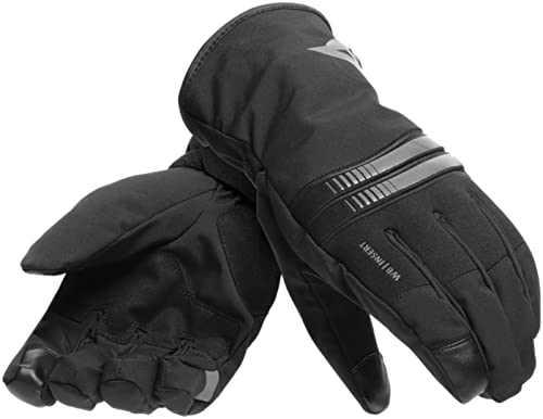 Dainese Plaza 3 D-Dry Gloves, Guantes Moto Impermeables, Hombre, Negro/Antracita, L