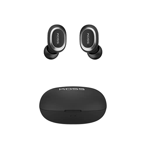 Koss TWS250i Auriculares Inalámbricos Bluetooth In-Ear con Micrófono Integrado, Estuche de Carga, Earbuds Ultraligeros para Correr, Deporte, Sonido Premium True Wireless Stereo Graves Profundos