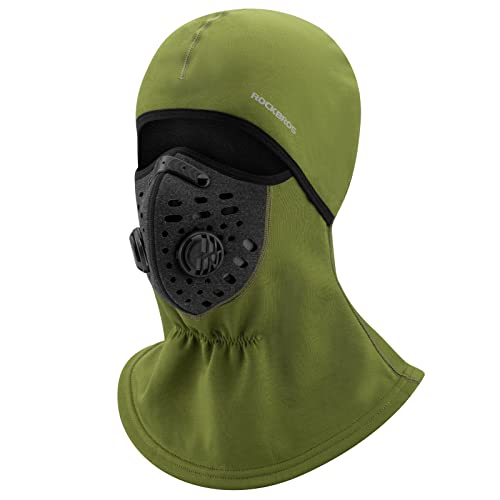 ROCKBROS Pasamontañas Térmico Invierno con Máscara Facial, Balaclava Anti Viento para Hombre Mujer para Moto Esquí Ciclismo Deportes al Aire Libre