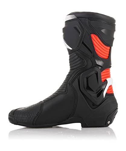 Alpinestars Botas SMX Plus V2, Guantes Street-Motocicleta Hombre, Negro Blanco Rojo, 41 EU