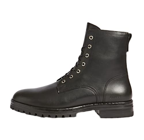 Guess Botines de Cuero para Hombre Anfibios Biker Nero/44