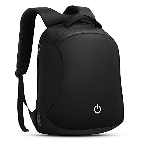 HOMIEE Mochila Antirrobo Impermeable,Mochila de Negocios Impermeable con Carga USB Bolsa de Viaje,Mochila para Portátil, Negro