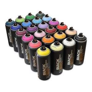 Montana BLACK 400 ml populares colores 24 unidades Graffiti Street Art Mural Spray de pintura …