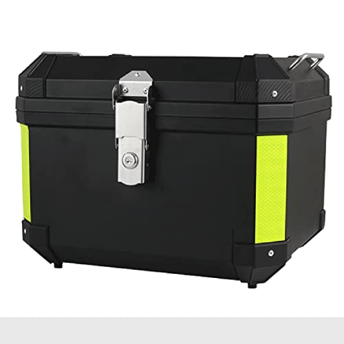 WNANCH Baúl De Moto Universal 45L con Llaves Y Accesorios Topcase, Cofre Moto Cuadrado, Impermeable Caja De Moto, Maletero De Moto