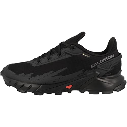 Salomon Alphacross 4 Gore-Tex Zapatillas de Trail Running para Hombre, Agarre potente, Protección frente al agua y el clima, Comodidad duradera, Black, 43 1/3